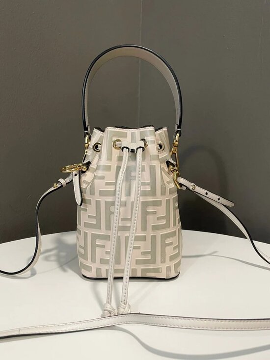 Handbags - Fendi Mon Tresor Mini-Bag Grey / Beige